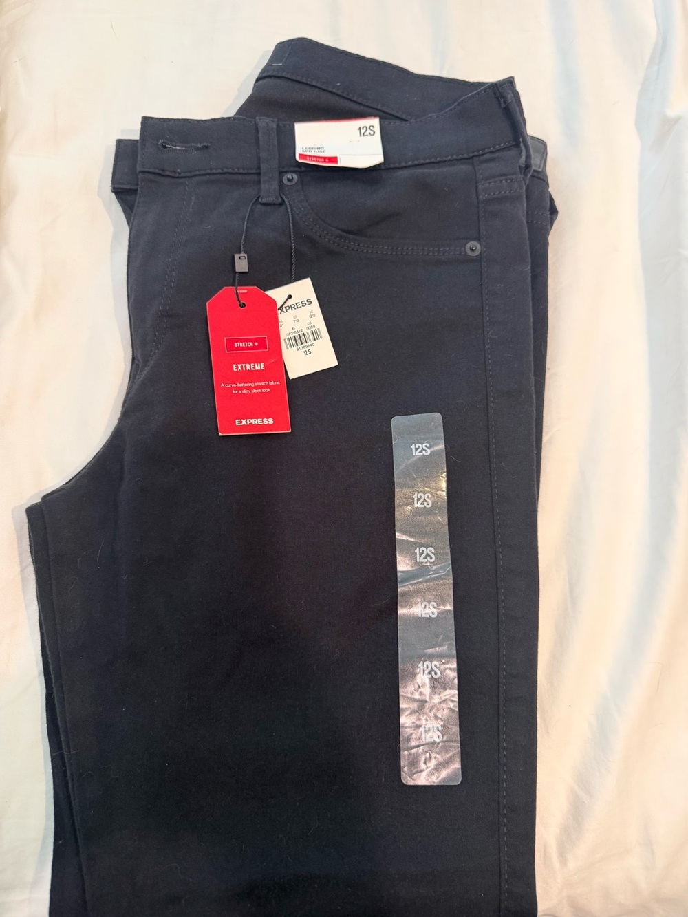 Express Women's Black Extreme Stretch Jeans - Size 12S